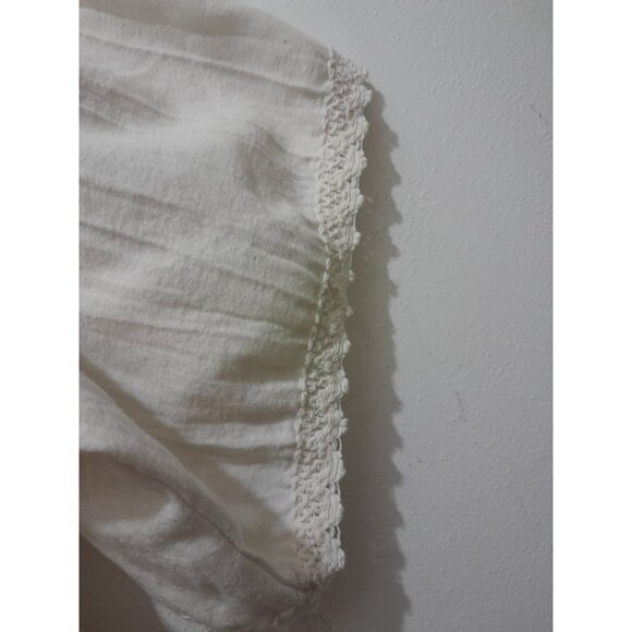 Womens Boho Embroidered 70s Cottage Peasant Hippie Flared Sleeve Crochet  XL Top - Picture 3 of 7